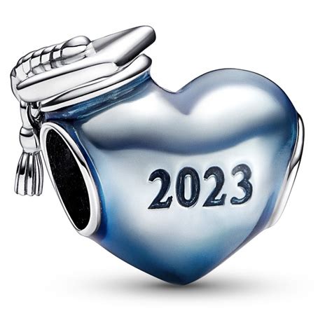 2023 graduation pandora charm|blue 2023 graduation heart charm.